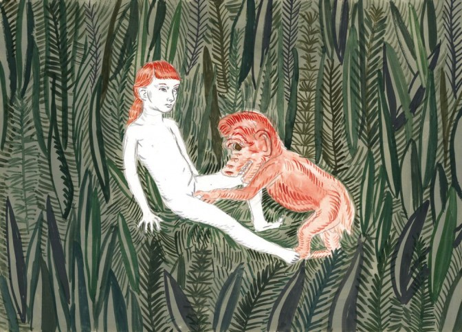 Aleksandra Waliszewska, “Alf”, gwasz na papierze, 35 x 25 cm